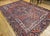 Antique Persian Heriz Karajah Rug, Hand-Knotted Wool, Geometric Medallion Pattern, Brick-Red & Navy, 9x12 For Sale - Image 9 of 17
