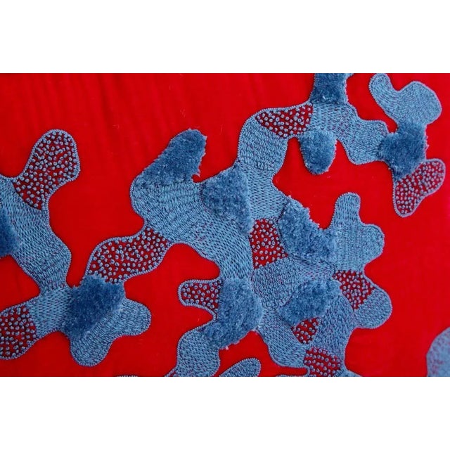 Textile Embroidered Fabric Sofa by Harvey Probber, 1960s For Sale - Image 7 of 9