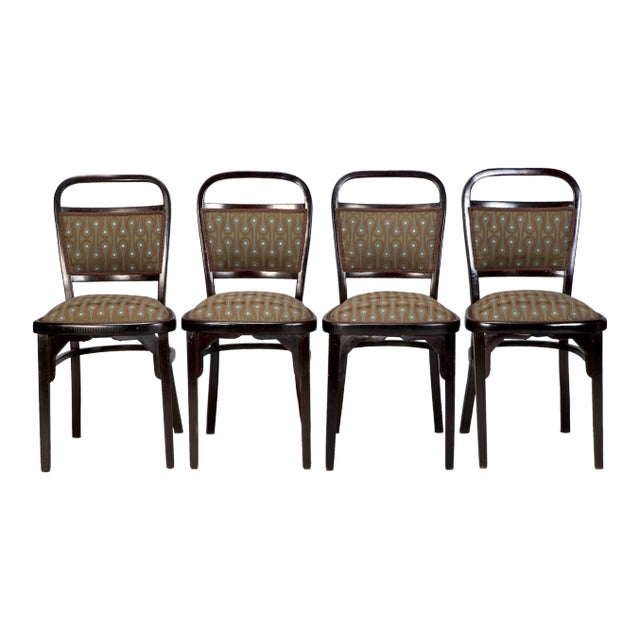 Circa 1906 Otto Wagner Walnut Chairs - A Pair For Sale
