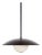 Dome Pendant Light, Black, 65.25in H, 5 Inch Glass Globe, by Research.Lighting, Modern, Minimal Hanging Light For Sale