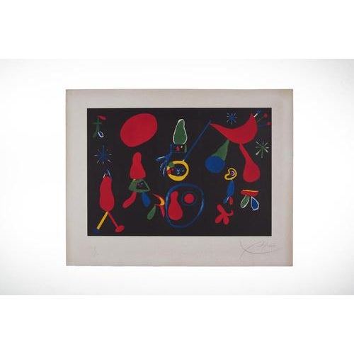Joan Miró, Composition, Colored Lithograph For Sale - Image 4 of 4