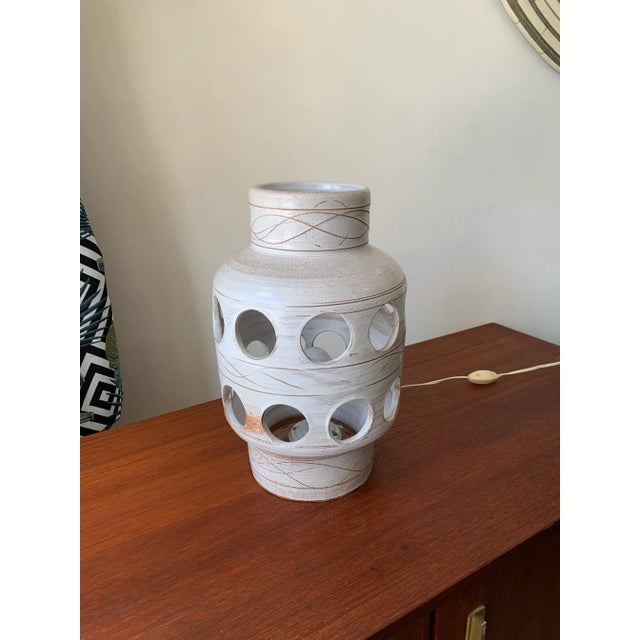 Vintage Ceramic Lamp, 1960 For Sale - Image 3 of 4
