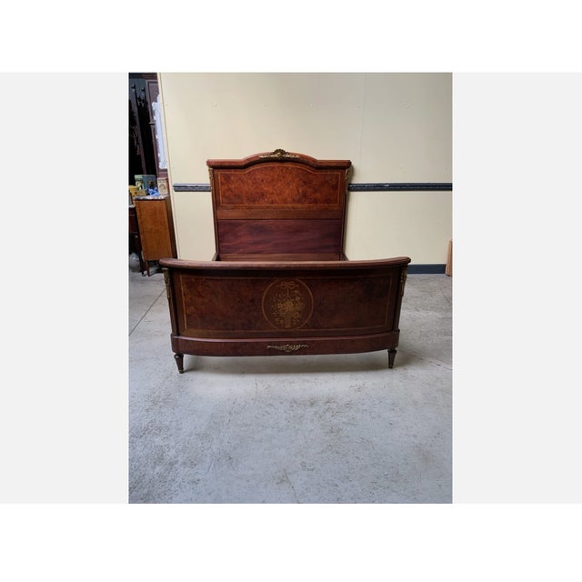 Antique Art Nouveau Ornate Bed, 1910 For Sale - Image 6 of 9