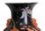 Ceramic Vintage Mid-Century Chinese Famille Noire Baluster Vase Hand Painted Lotus and Koi Fish 14 Inch For Sale - Image 7 of 13