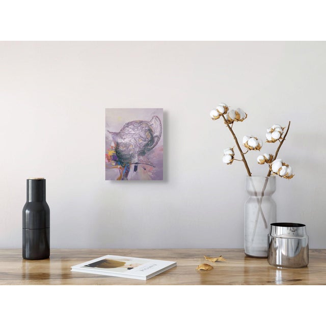 Early 21st Century Kaleidoscope by Elena Burykina | Oil on panel Abstract helmet with intricate designs and colors. For Sale - Image 5 of 5