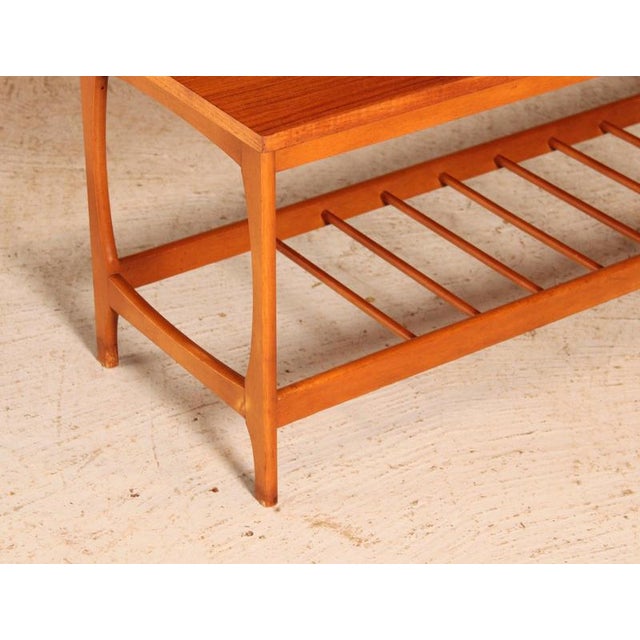 Mid-Century Modern Teak Coffee Table with Magazine Rack, 1960s For Sale - Image 4 of 10