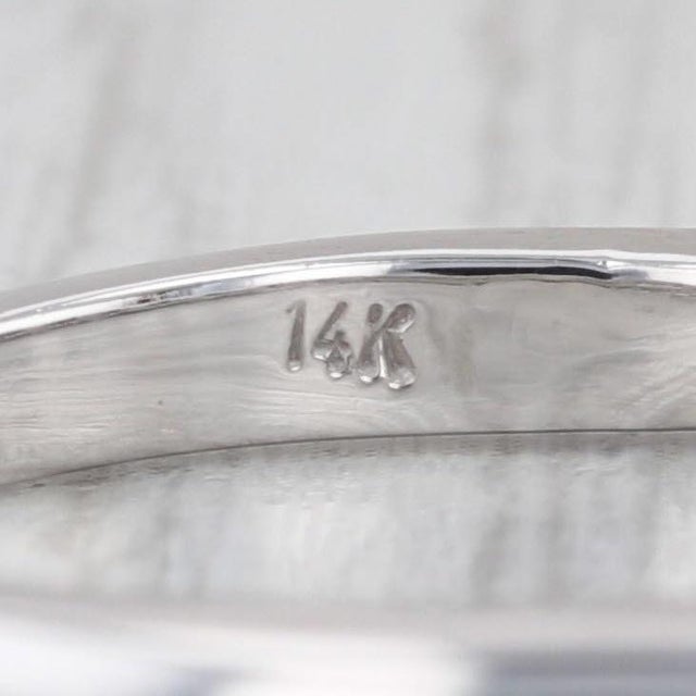 2010s 0.90ctw Diamond Wedding Band 14k White Gold Size 10 Stackable Annivesary Ring For Sale - Image 5 of 8