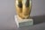 Vintage Brass Musician Sculpture, Abstract Art Deco Style Figure, Travertine Base, 1980s For Sale - Image 6 of 10