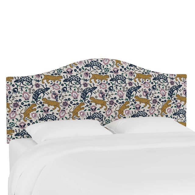 Kenmore Headboard in Mustard Plum Leopard, Queen For Sale In Chicago - Image 6 of 6