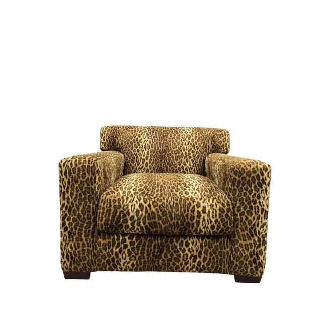 Vintage Henredon High Point Oversized Cube Club Chairs – Pair For Sale - Image 10 of 11