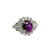 Contemporary 3.93 Carat Purple Star Sapphire Diamond Platinum Burst Ring, Size 8.5 For Sale - Image 3 of 7