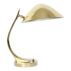Maurizio Tempestini for Laurel Adjustable Bright Brass Desk Lamp, 1960s