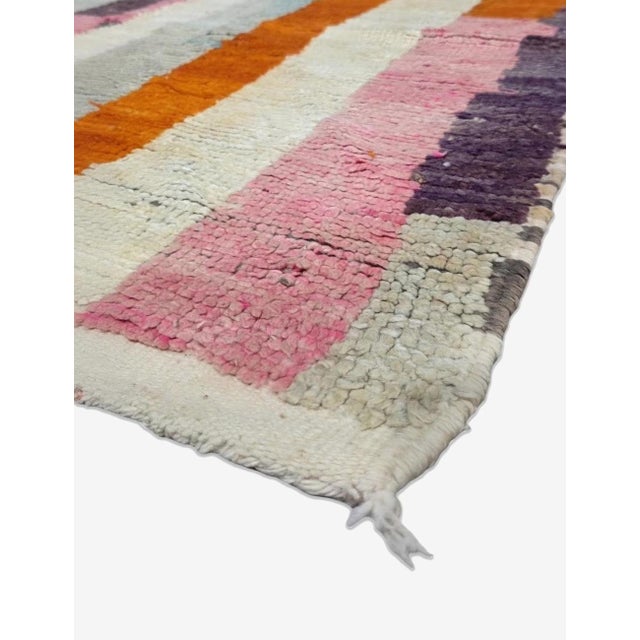 Authentic Moroccan Boujad Wool Rug - 8.2 X 5.3 Ft For Sale - Image 4 of 6