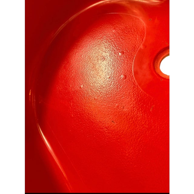 The Ultimate Retro Statement: A Mid-Century Red Fiberglass Heart-Shaped Tub For Sale In Austin - Image 6 of 12