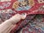 Red Memling Gul Kazak Hand-Knotted Wool Rug - 5'4" X 8'3" For Sale - Image 15 of 15