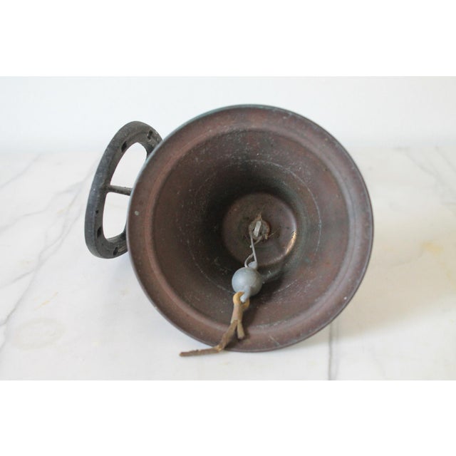 Mid 20th Century Vintage Western Style Wall Mounted Dinner Bell W/ Horse Shoe Motif For Sale - Image 5 of 7