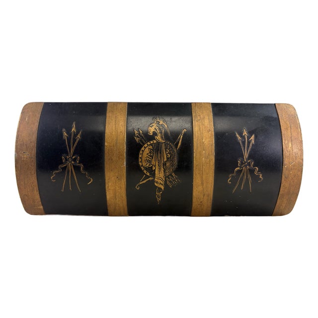 Vintage French Empire Style Toleware Trinket Box For Sale