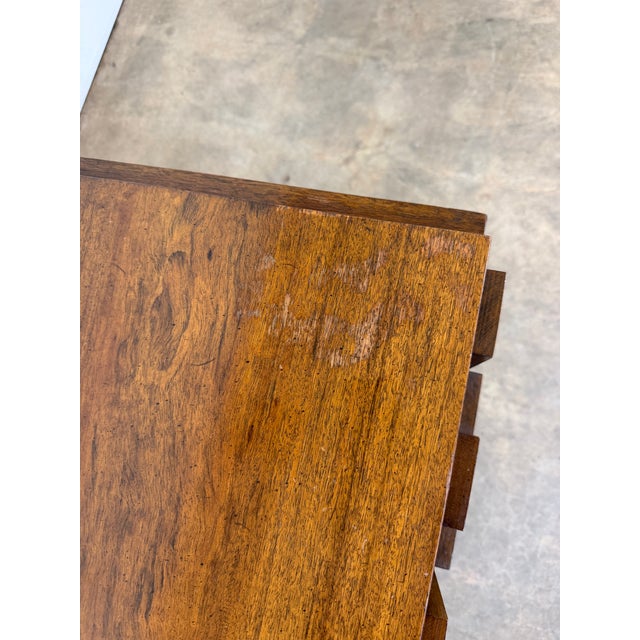 Pair of Lane Staccato Brutalist Walnut Nightstands or End Tables, 1970s For Sale - Image 15 of 16