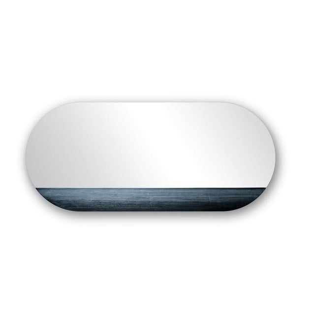 Orizzonte 55120 Silver Oval Mirror by Disain1971 Dimensions: W 120 x D 55 x H 2.5 cm Materials: silver, mirror / argento,...
