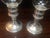 American Gorham Sterling Silver Weighted Gadrooned Candleholder Pair W/ Glass Hurricanes For Sale - Image 3 of 10