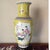 This is a stunning 18-inch Chinese Famille Jaune porcelain vase, featuring a vibrant imperial yellow ground decorated with...