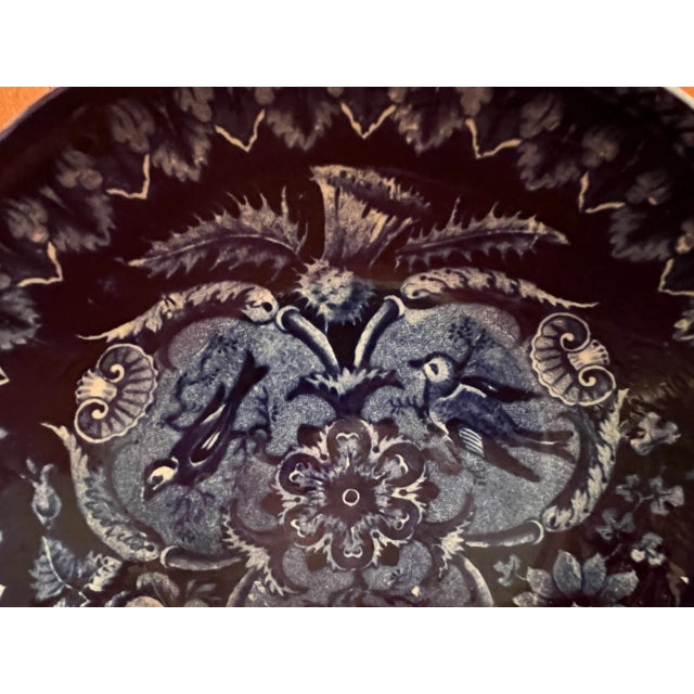 Antique Staffordshire Transfer-Printed Ceramic Cup and Saucer Set For Sale In New York - Image 6 of 6