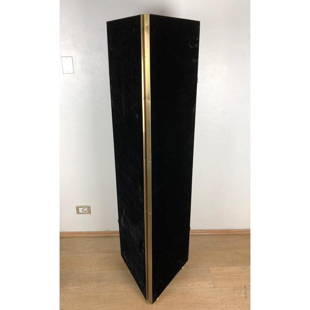 Mirrored Three Panels Brass Frame Screen from Pescetta For Sale - Image 12 of 18