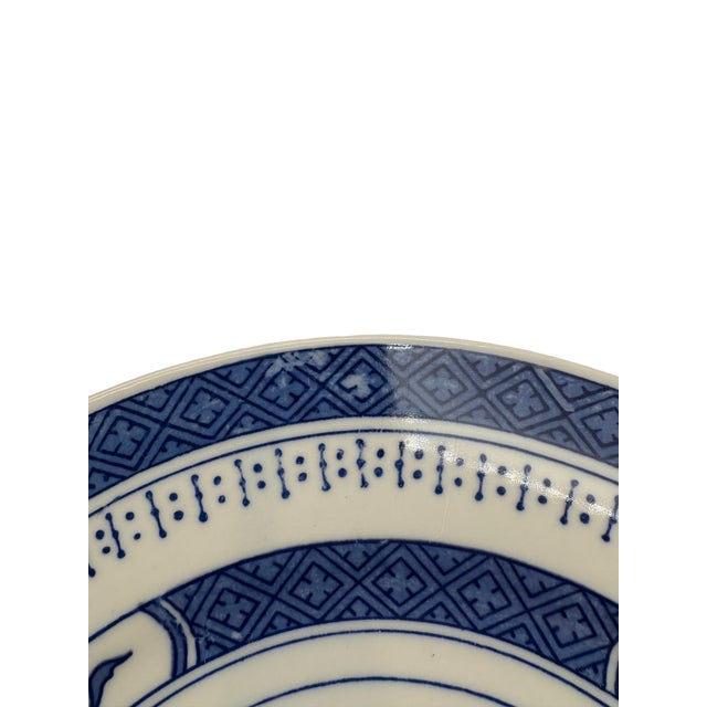 Mid 20th Century Imperial Standard China Blue and White Chinoiserie Plates — Set of 8 For Sale - Image 9 of 17