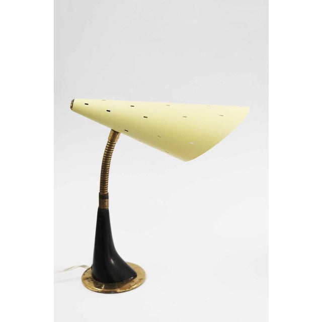 Small Vintage Italian Table Lamp in Perforated Metal from Stilnovo, 1950s For Sale - Image 12 of 12