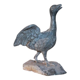 19th Century Zinc Folk Art Baby Goose For Sale