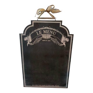 Frontgate Large Reversible Chalk Board Menu Wine List For Sale