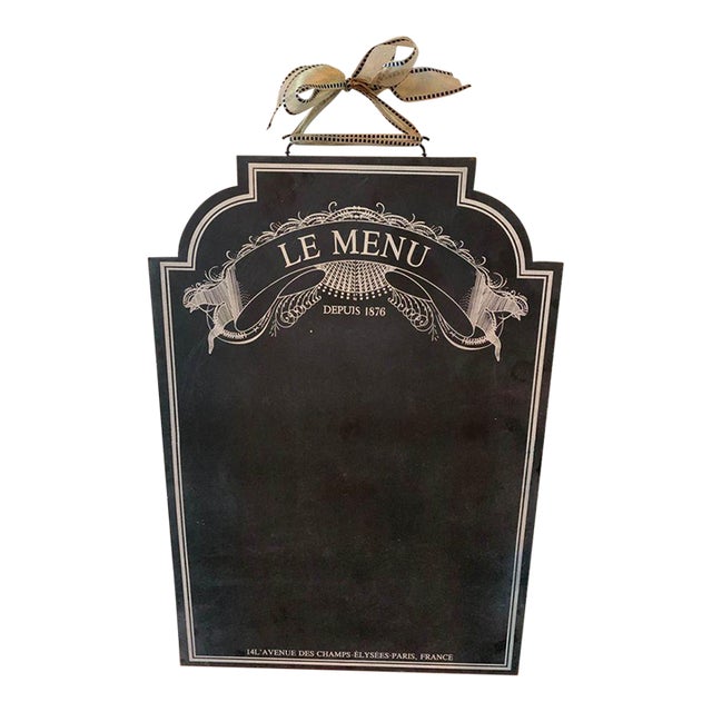 Frontgate Large Reversible Chalk Board Menu Wine List For Sale