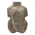Vintage Hand-Carved Gray / Green Abstract Female Torso Sculpture For Sale