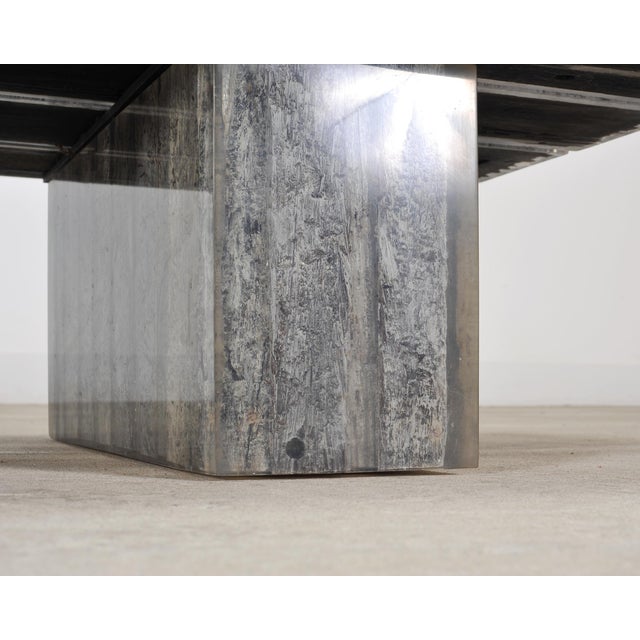 Timothy Oulton Glacier Coffee Table Burnt Timber in Lucite 6 Ft For Sale - Image 17 of 18