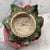 Red Antique French Pink Porcelain Rose Flower Sculpture With Green Leaves For Sale - Image 8 of 8