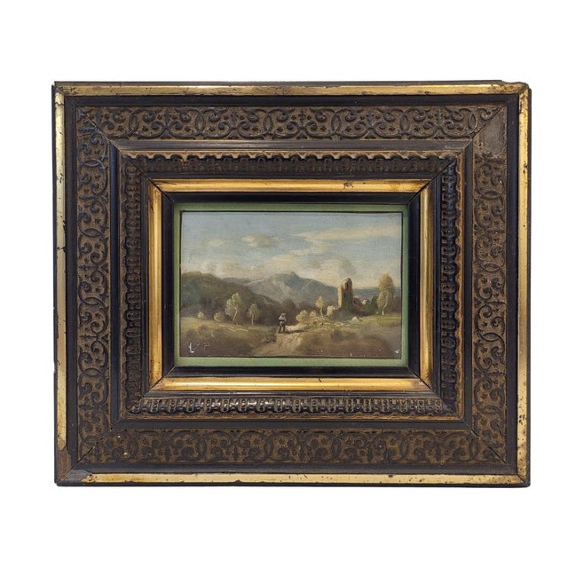 Landscape with Peasant, Late 19th Century, Oil on Cardboard, Framed For Sale - Image 18 of 18