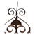 Antique Early 20th Century Ornamental Iron Garden Gate With Original Rust Patina – Terre Haute, Indiana For Sale - Image 4 of 12