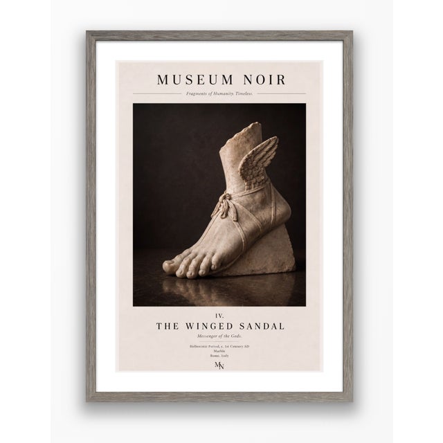 Atelier Aria Lumae Museum Noir the Winged Sandal Classical Hellenistic Sculpture Fine Art Gallery Board Print 16 X 24 For Sale - Image 10 of 18