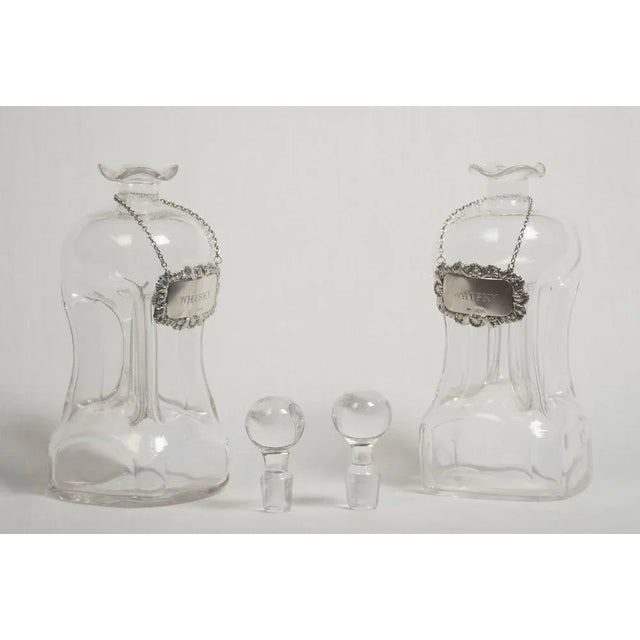 Glass Decanters with Stoppers, 1890s, Set of 2 For Sale - Image 4 of 6