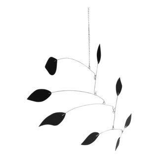 Unknown, Enchanting Dynamics: Iron and Foam Kinetic Sculpture Black in Play, 1990s, Metal For Sale