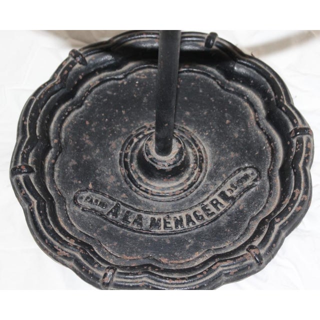 Black Cast Iron Umbrella Stand or Walking Cane Holder, 1890s For Sale - Image 6 of 18