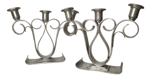 Art Deco Candlesticks from Delavan Paris, 1950s, Set of 2