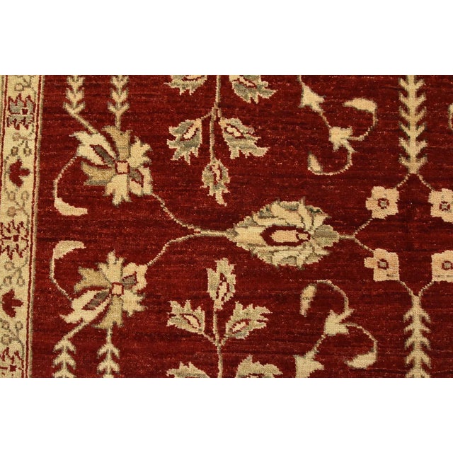 Ziegler Rug 5’10” X 8’10” Red Wool Traditional Hand-Knotted Oriental Carpet For Sale - Image 9 of 13