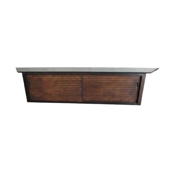 Vintage Custom Made Modernist Style Floating Wall Mount Credenza/Console For Sale