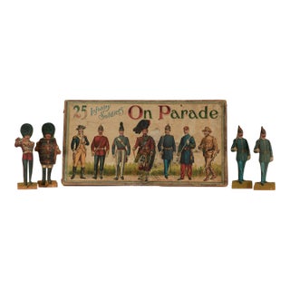 Antique Set or Game of “25 Infantry Soldiers on Parade” For Sale