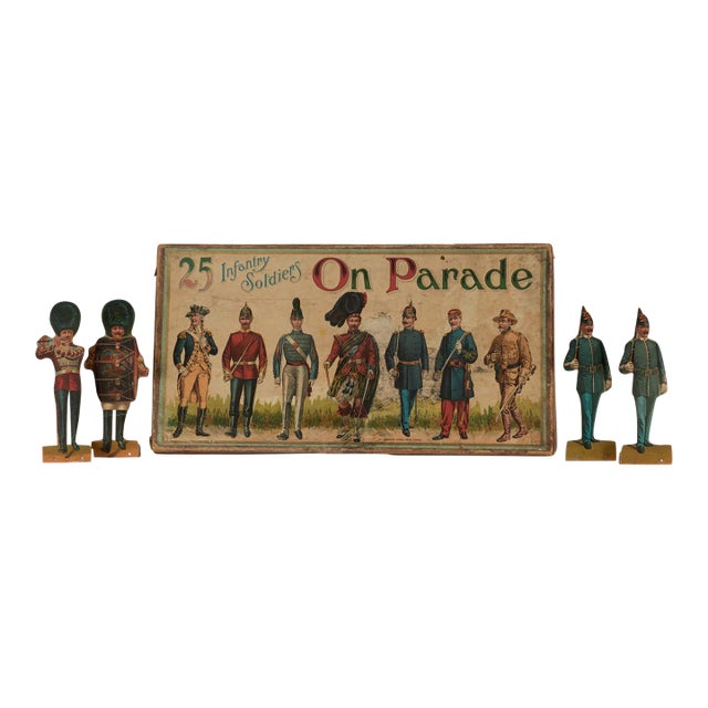 Antique Set or Game of “25 Infantry Soldiers on Parade” For Sale