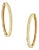 10KT Yellow Gold 1 cttw Slim Diamond Hoop Earrings (I-J Color, I1-I2 Clarity) For Sale