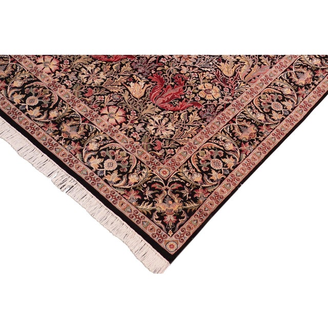 Shabby Chic Shabby Chic 1990's Gulshan Pak-Persian Black/Red Wool Rug - 8'1'' X 9'10'' For Sale - Image 3 of 9