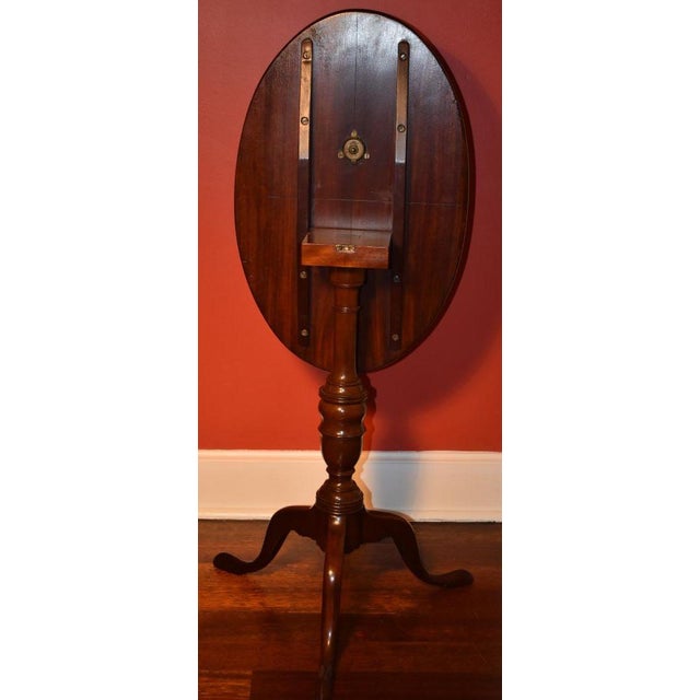 American 18th Century American Mahogany Candle Stand For Sale - Image 3 of 7