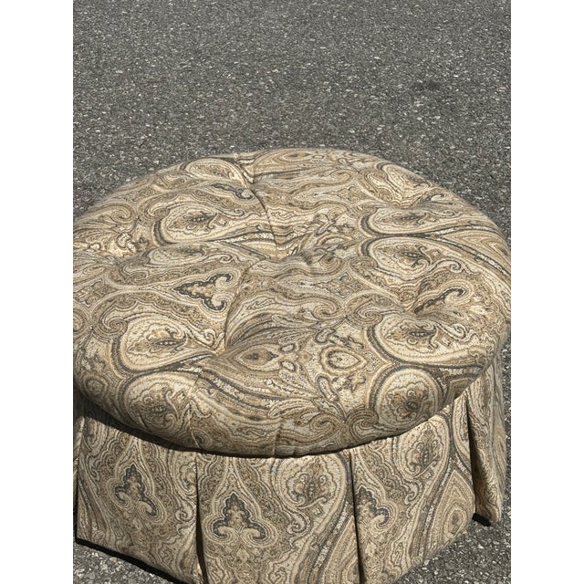 Sherrill Furniture 1980s Sherrill Ottoman For Sale - Image 4 of 5